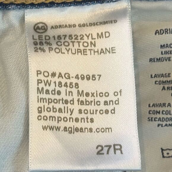 AG Adriano Goldschmied Womens Jeans Size 27R Blue The Ex-Boyfriend Slim Mid Rise - Picture 12 of 14
